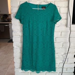 Teal Elegant Dress with Sleeves